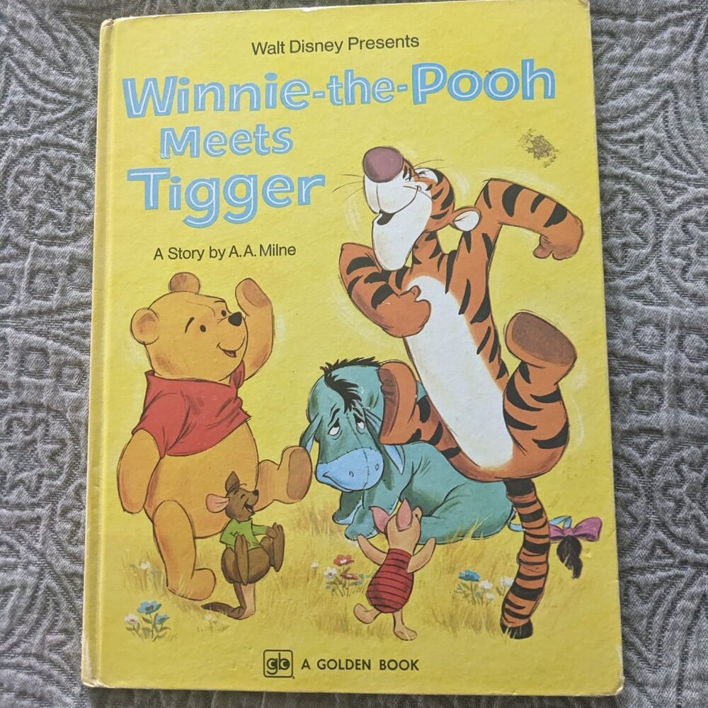 Vintage Walt Disney's Winnie the Pooh meets Tigger Hardcover picture book